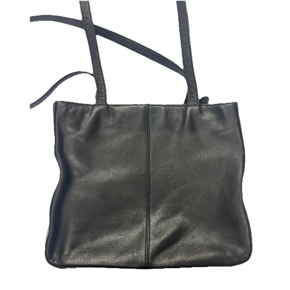 Vintage Genuine Leather Crossbody Purse By Etienne Aigner Black Classic Handbag - Picture 6 of 10